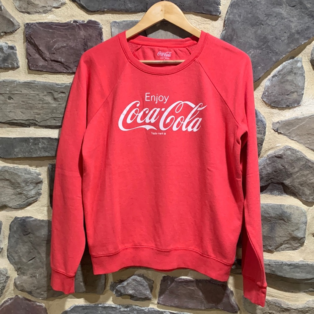NWT LUCKY BRAND VINTAGE COCA COLA LOGO SWEATSHIRT - SIZE S